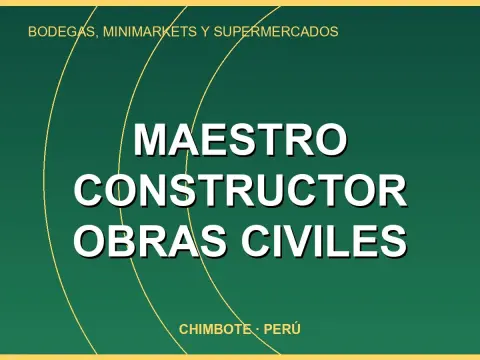 Maestro Constructor Obras Civiles