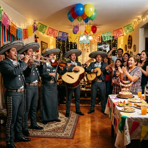 Paquete mariachi para cumpleaños con 6 músicos
