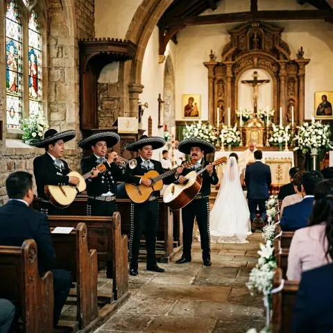 Presentación de mariachi en misas o bodas
