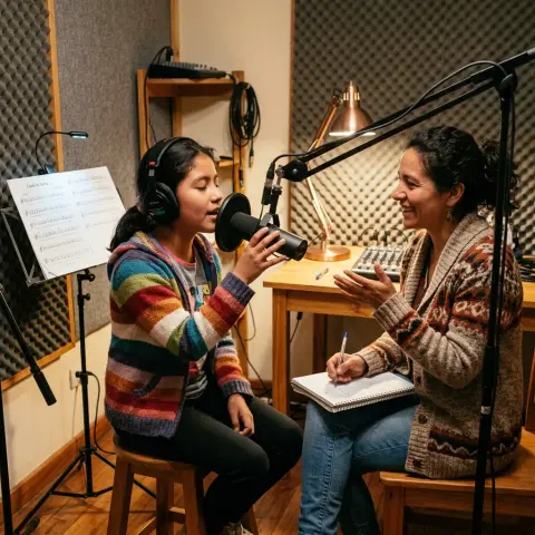 Clase personalizada de canto y técnica vocal para principiantes