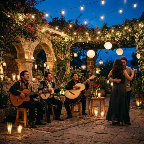 Contratación de trío de guitarras para veladas románticas