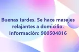 Masaje relajante a domicilio