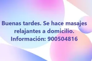 Masajes Relajantes a Domicilio