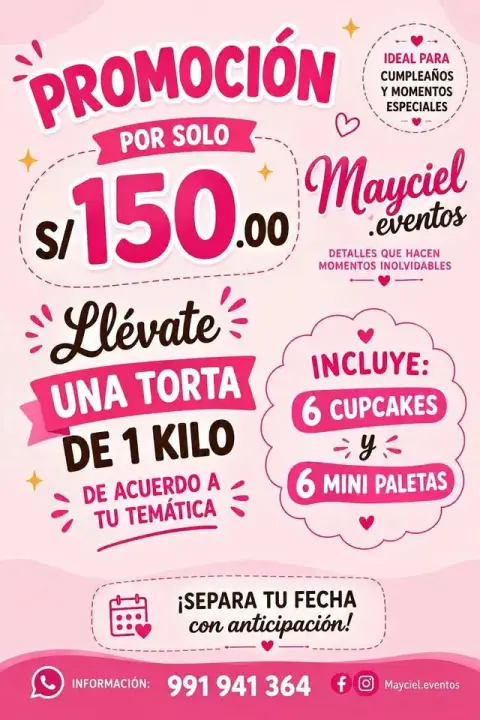 Gracias promoción de torta