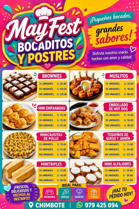 Bocaditos para todo tipo de evento