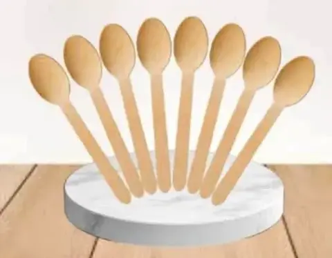 Cucharitas descartables de madera