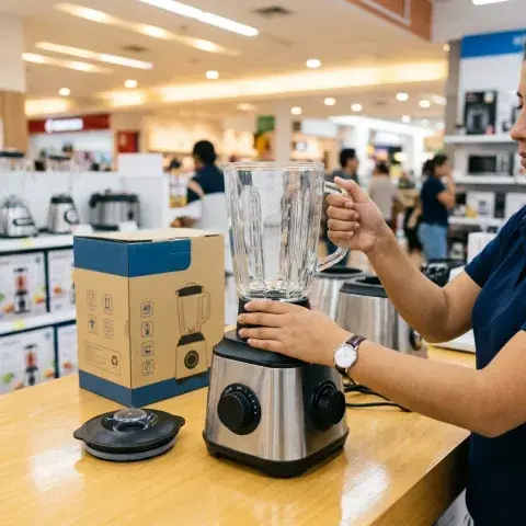 Electrodomésticos - Licuadora de 3 Velocidades con Vaso de Vidrio