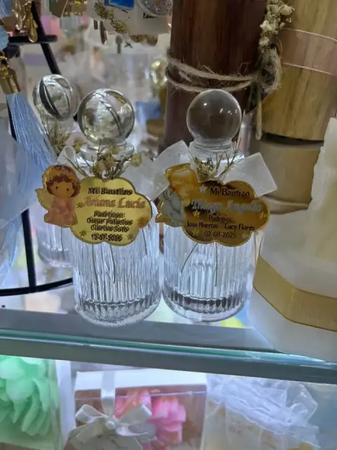 Botellitas de recuerdo para bautizo — recuerdo de bautizo y primera comunión