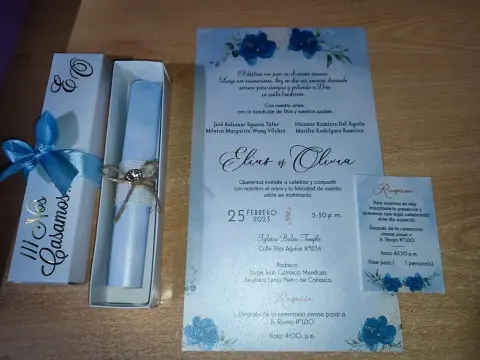 Invitación de boda en pergamino — invitación de boda