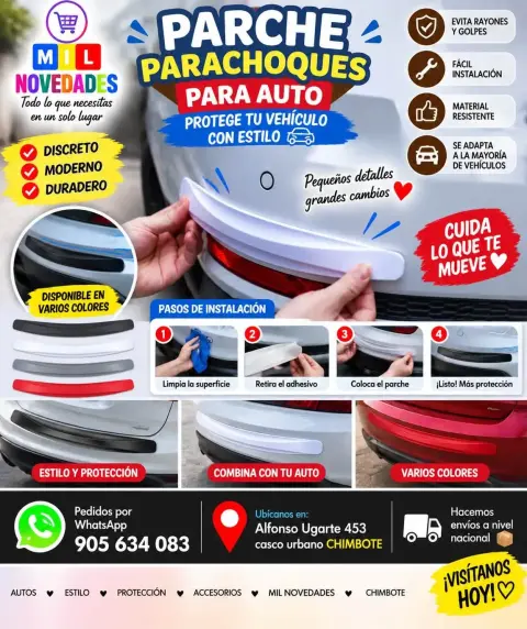 Parche parachoques para auto