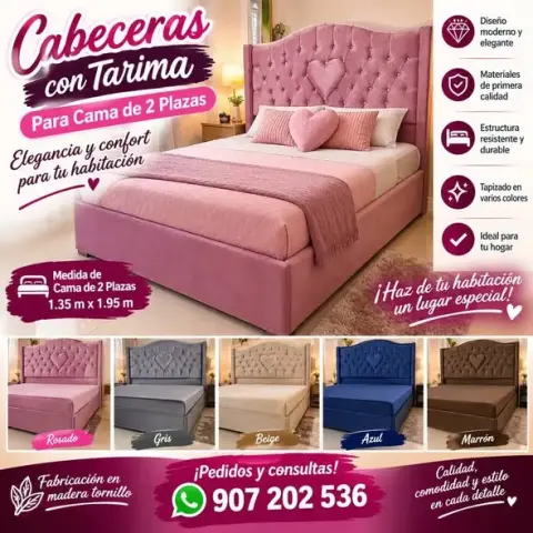Cabecera con tarima con diseño de corazón