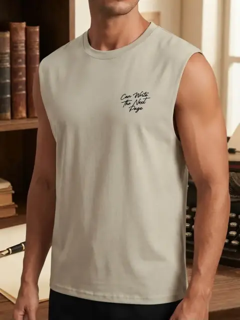 Polo sin mangas con estampado al reverso