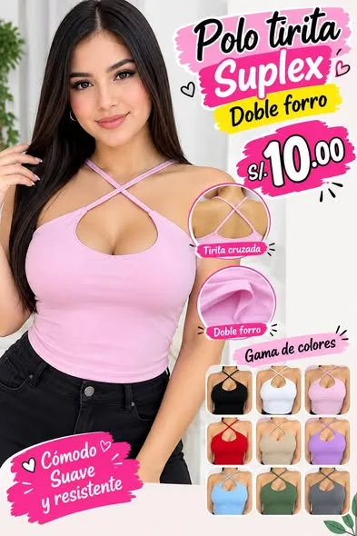 Polo tiritita Suplex doble forro para dama