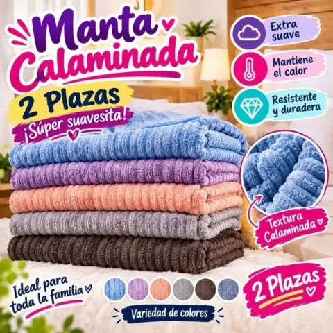 Manta calaminada de 2 plazas