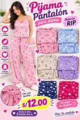 Pijama pantalon para dama material RIP