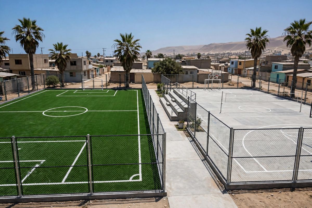 Nuevo Chimbote mejora complejo deportivo en la urbanización Pacífico