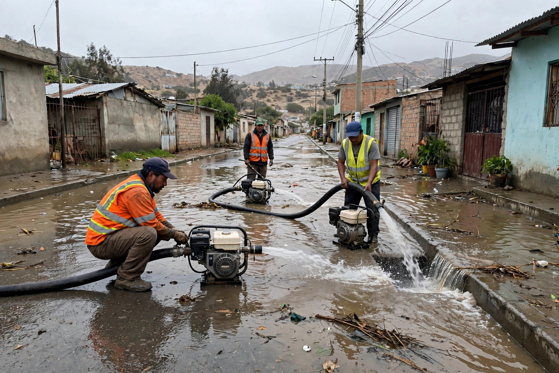 Sedachimbote suma un experto en riesgos y seis motobombas para afrontar lluvias