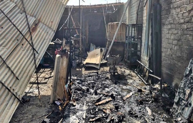 Incendio deja inhabitable una vivienda y dos damnificados en Santa Rosa, Casma