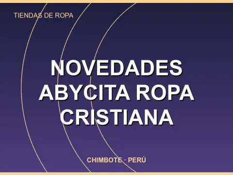 Novedades Abycita Ropa Cristiana