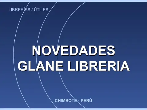 Novedades Glane Libreria