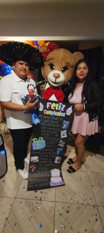 Visita de osito para 15 años y matrimonios