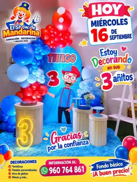 Decoración temática para cumpleaños