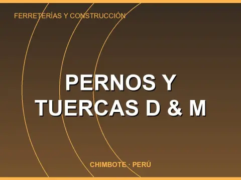 PERNOS Y TUERCAS D & M