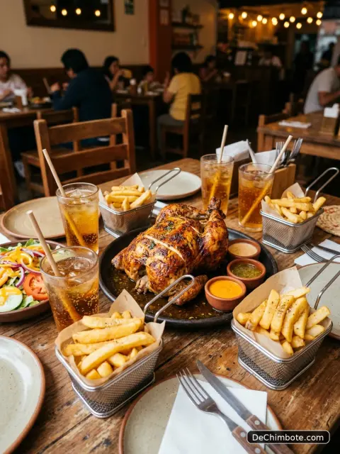 Combo Familiar - Pollo Entero + 4 Porciones de Papas + 4 Gaseosas