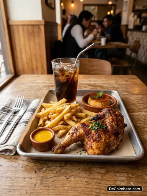 Combo Ejecutivo - 1/4 de Pollo + Papas + Gaseosa + Postre
