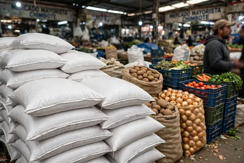 Sacos de arena gruesa para proteger almacenes, mercados y locales de la lluvia