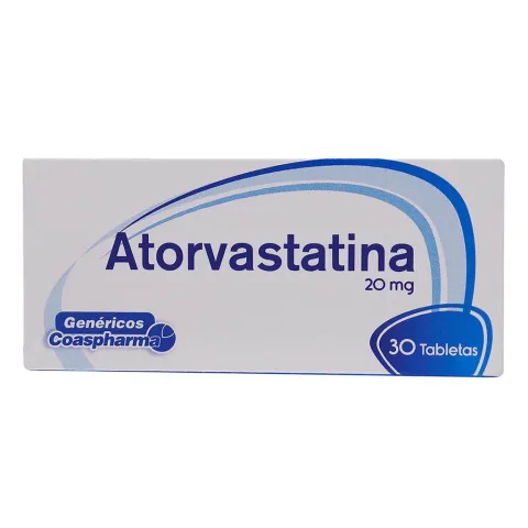 Atorvastatina 20mg tabletas caja x 30 unidades
