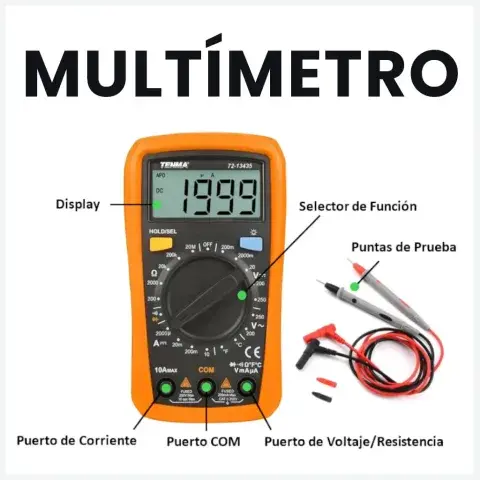 Multímetro digital de bolsillo con funda