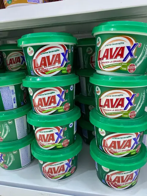 Lava X crema lavavajilla limón (pote verde)