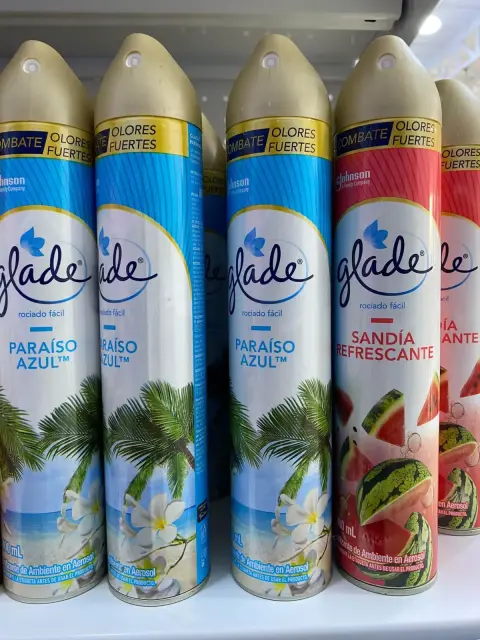 Ambientador Glade aerosol Paraíso Azul y Sandía