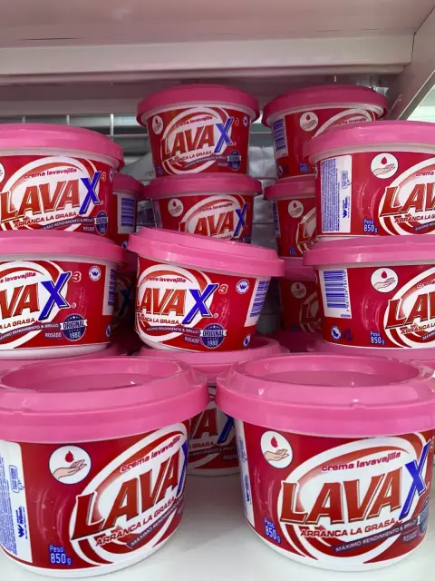 Lava X crema lavavajilla pote rosado