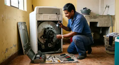 Reparación de lavadora que no centrifuga en Chimbote