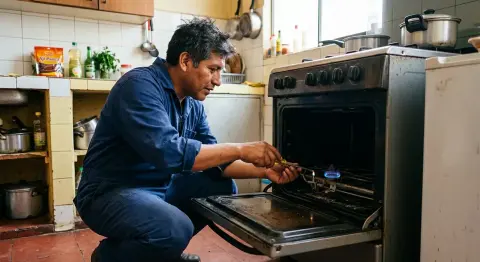 Reparación de horno a gas que no calienta en Chimbote