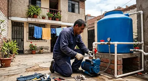 Reparación de bomba de agua que no sube el agua a la azotea en Chimbote