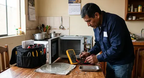 Reparación de microondas que no calienta la comida en Chimbote