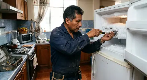 Reparación de refrigeradora que hace mucha escarcha en Chimbote