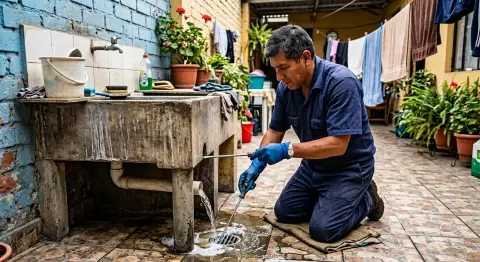 Destape de desagües atascados en Chimbote