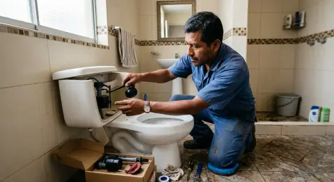 Reparación de inodoro que corre o fuga agua en Chimbote