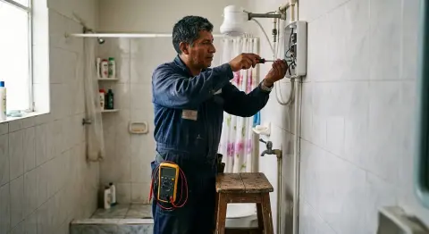 Reparación de ducha eléctrica que no calienta en Chimbote