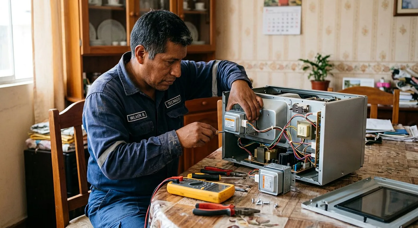 Reparación de microondas que no calienta la comida en Chimbote