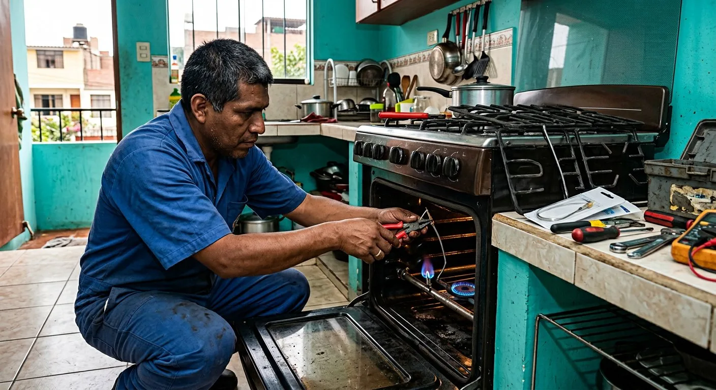 Reparación de horno a gas que no calienta en Chimbote