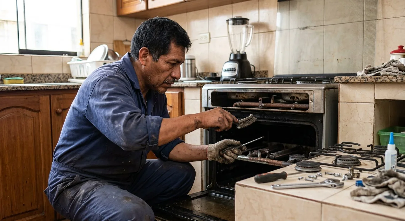 Reparación de horno a gas que no calienta en Chimbote