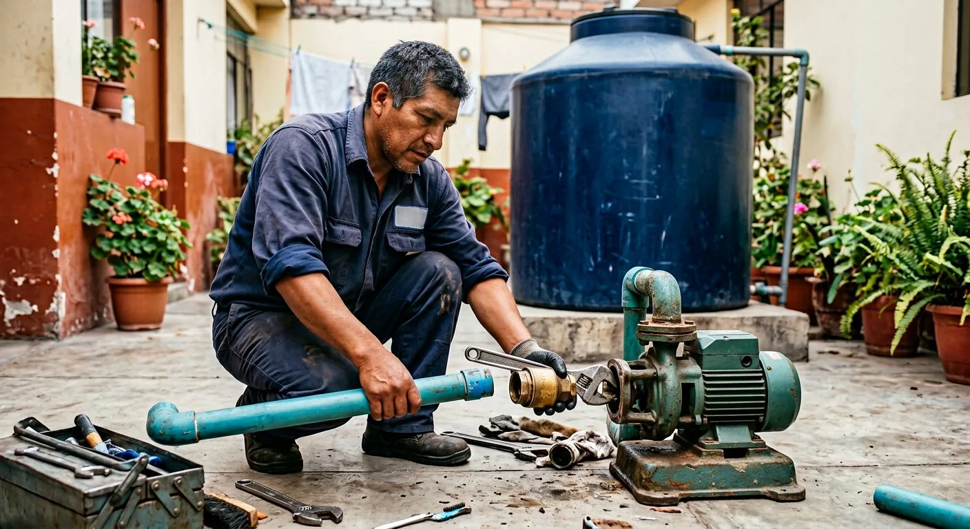 Reparación de bomba de agua que no sube el agua a la azotea en Chimbote