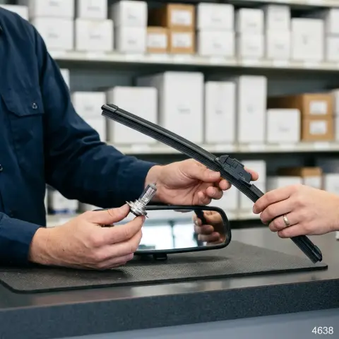 Accesorios de auto: focos, espejos y plumillas
