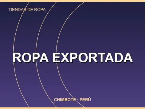 Ropa exportada