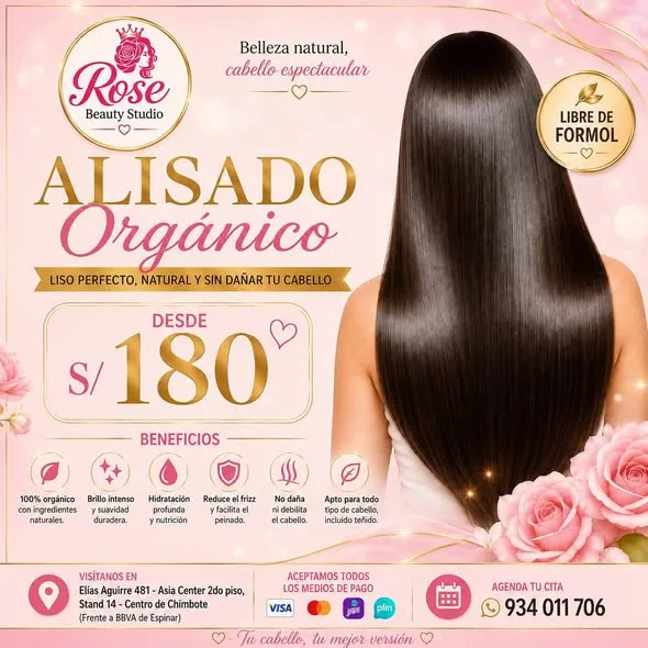 Rose Beauty Studio Chimbote: uñas en Soft Gel y acrílicas, lifting y extensiones de pestañas, corte, tinturación, botox capilar y alisados libres de formol en Elías Aguirre 481, Asia Center Stand 14